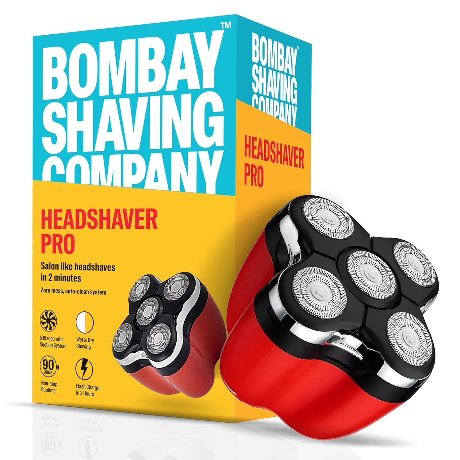 Bombay Shaving Company Head Shaver Pro | 120 Min Charge time, 90 Min Run time, Charging Indicator | IPX6 Waterproof, 2 Years Warranty | Head Shaver for Bald Men | Hair Trimmer for Men Beauty Bumble