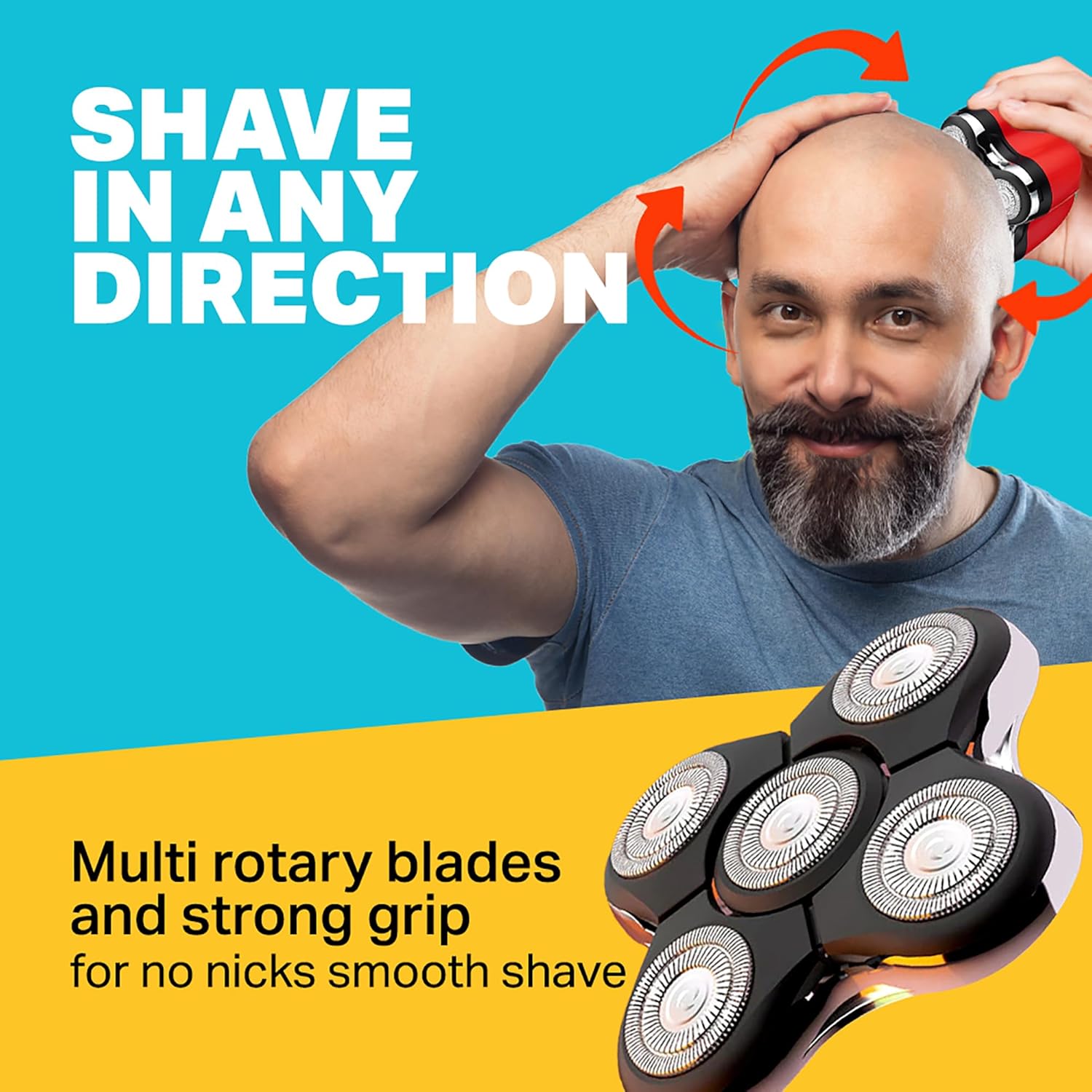 Bombay Shaving Company Head Shaver Pro | 120 Min Charge time, 90 Min Run time, Charging Indicator | IPX6 Waterproof, 2 Years Warranty | Head Shaver for Bald Men | Hair Trimmer for Men Beauty Bumble