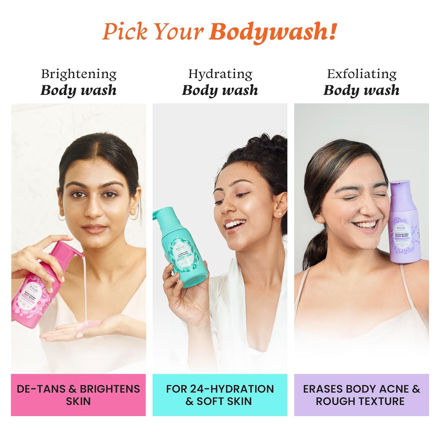 Foxtale Hydrating Body Wash with Hyaluronic Acid & Ceramides | Strengthens Skin Barrier | 24-hour hydration | 6+ hrs Odour Control | SLS-Free Body Wash for Women & Men | All Skin Type | 250 ml FOXTALE