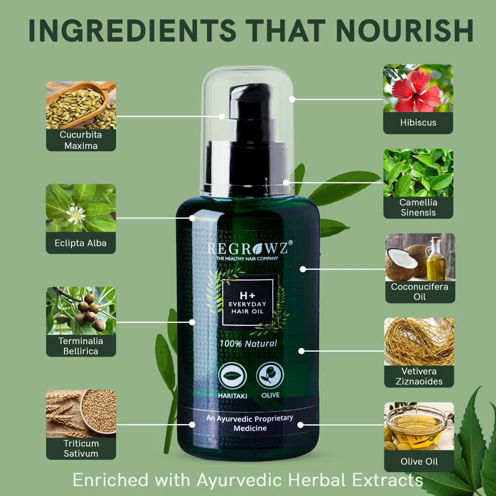 REGROWZ H+ Everyday Hair Oil 100 ML Beauty Bumble