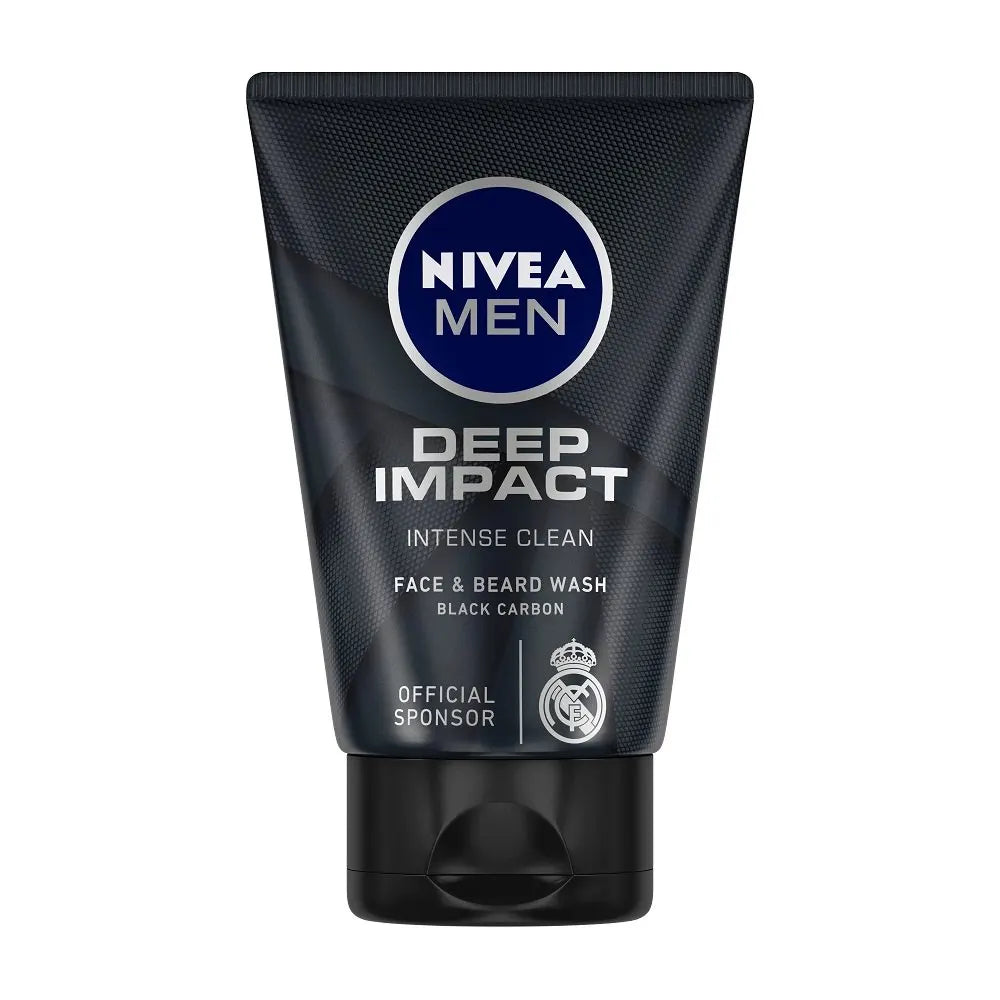 Nivea Men Deep Impact Face And Beard Wash Black Carbon Face Wash 50G NIVEA