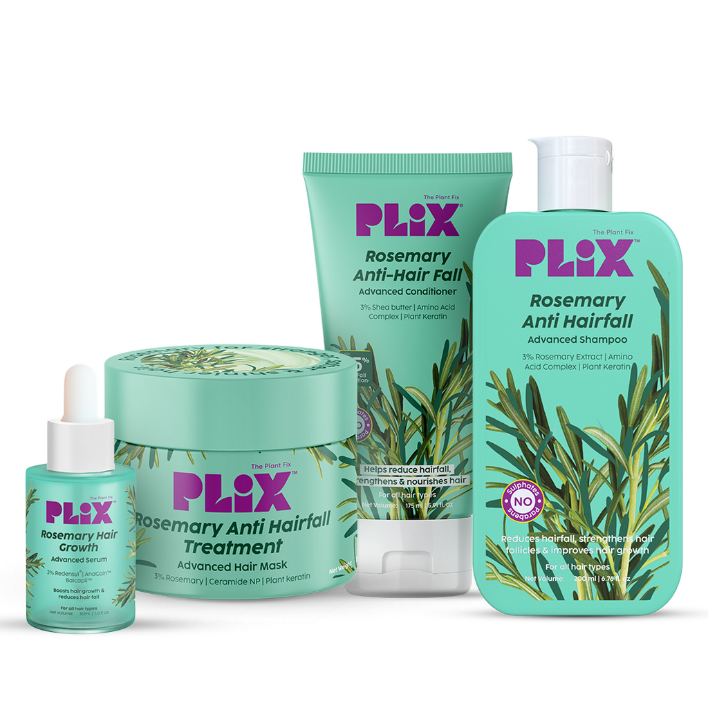 Plix Combo Rosemary Anti- Hairfall Regime Shampoo/Conditioner/Serum(30ml)/Hair mask PLIX