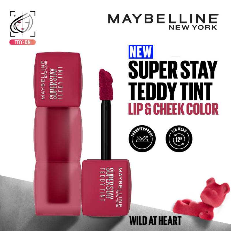 Maybelline New York Superstay Teddy Tint, Lip and Cheek Color, Beauty Bumble