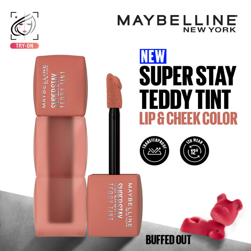 Maybelline New York Superstay Teddy Tint, Lip and Cheek Color, Beauty Bumble