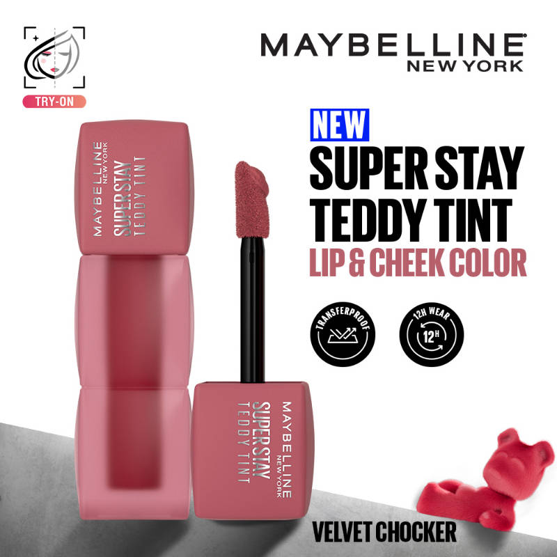 Maybelline New York Superstay Teddy Tint, Lip and Cheek Color, Beauty Bumble