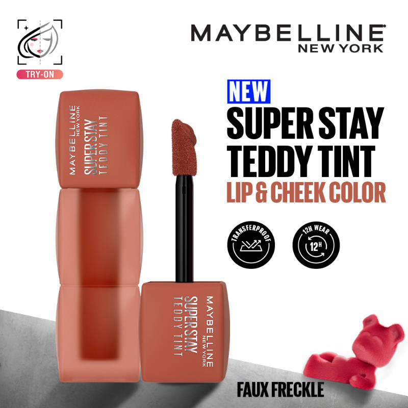 Maybelline New York Superstay Teddy Tint, Lip and Cheek Color, Beauty Bumble