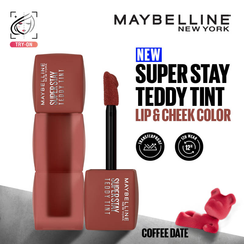 Maybelline New York Superstay Teddy Tint, Lip and Cheek Color, Beauty Bumble