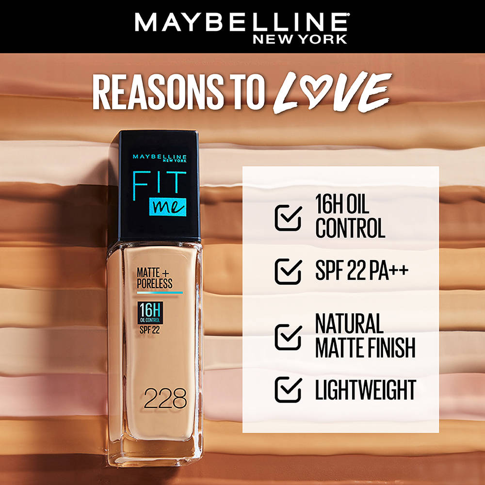 New York Fit Me Matte+Poreless Liquid Foundation Maybelline