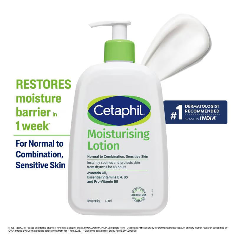 Cetaphil Moisturising Lotion | Avacado oil & Vitamin E |  Normal To Dry Skin | 250ML (Copy) Cetaphil