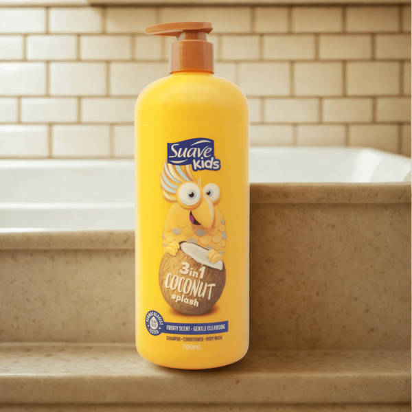 Suave Kids 3-in-1 Coconut Splash Shampoo + Conditioner + Body Wash, 700ml Suave