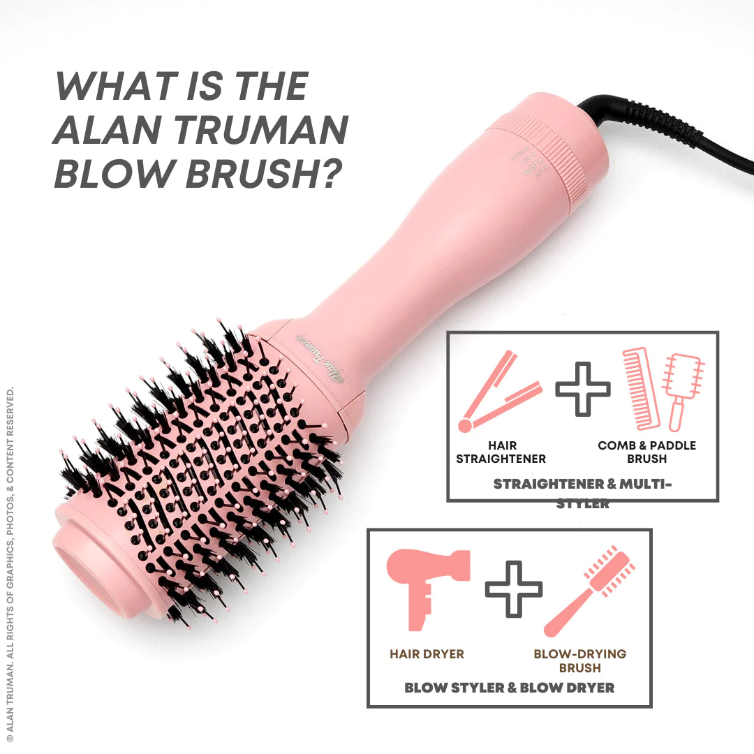 ALAN TRUMAN Love Hair Blow Brush Pink Candy ALAN TRUMAN
