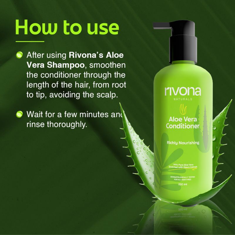Rivona Aloe Vera Conditioner with Avocado Butter for Frizz Free Hair 250ml
