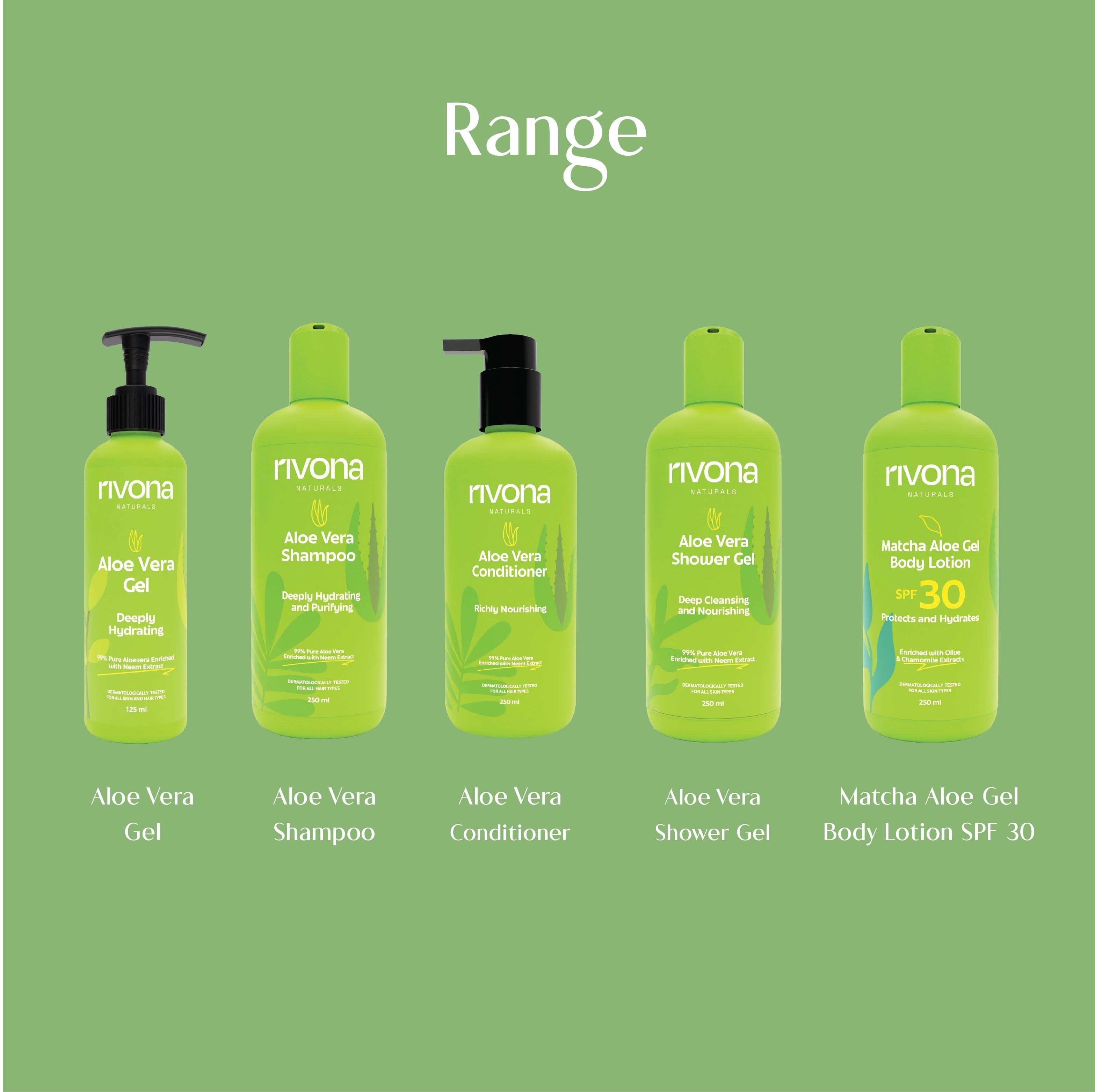 Rivona Aloe Vera Conditioner with Avocado Butter for Frizz Free Hair 250ml