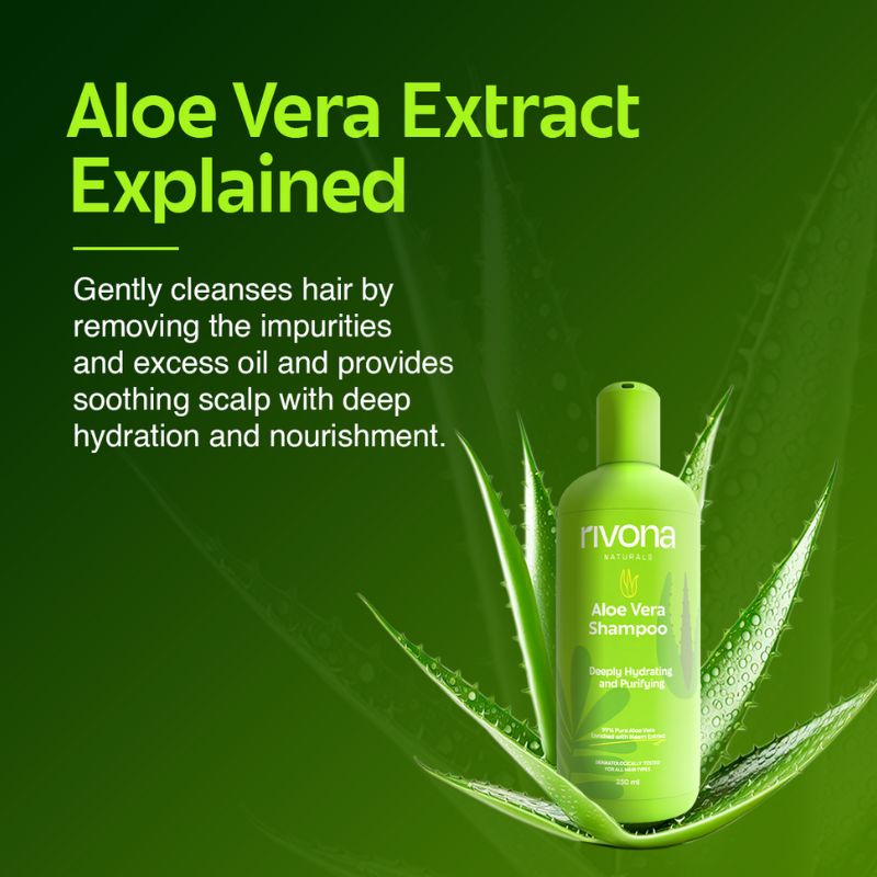 Rivona Aloe Vera Shampoo With Natural Neem Hydrated Frizz Free Hair 250ml
