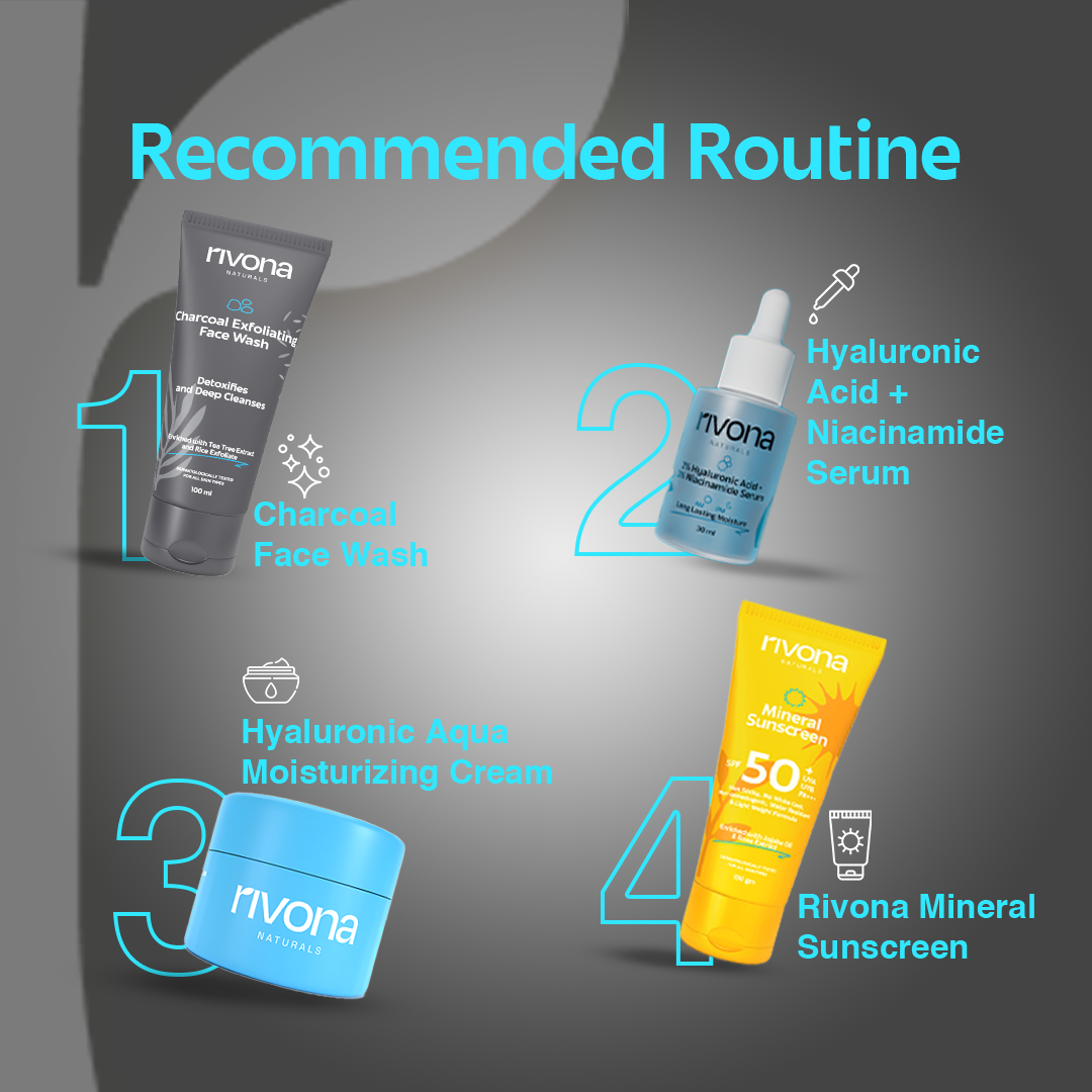 Rivona Charcoal Face Wash with Rice Scrub for Deep Pore Cleansing 100gm