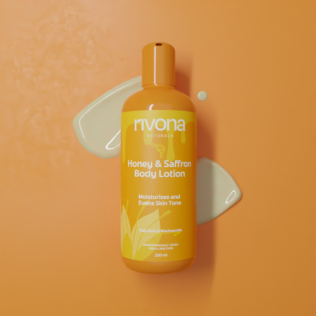 Rivona Honey & Saffron + 2% Kojic Acid Natural Body Lotion 250ml