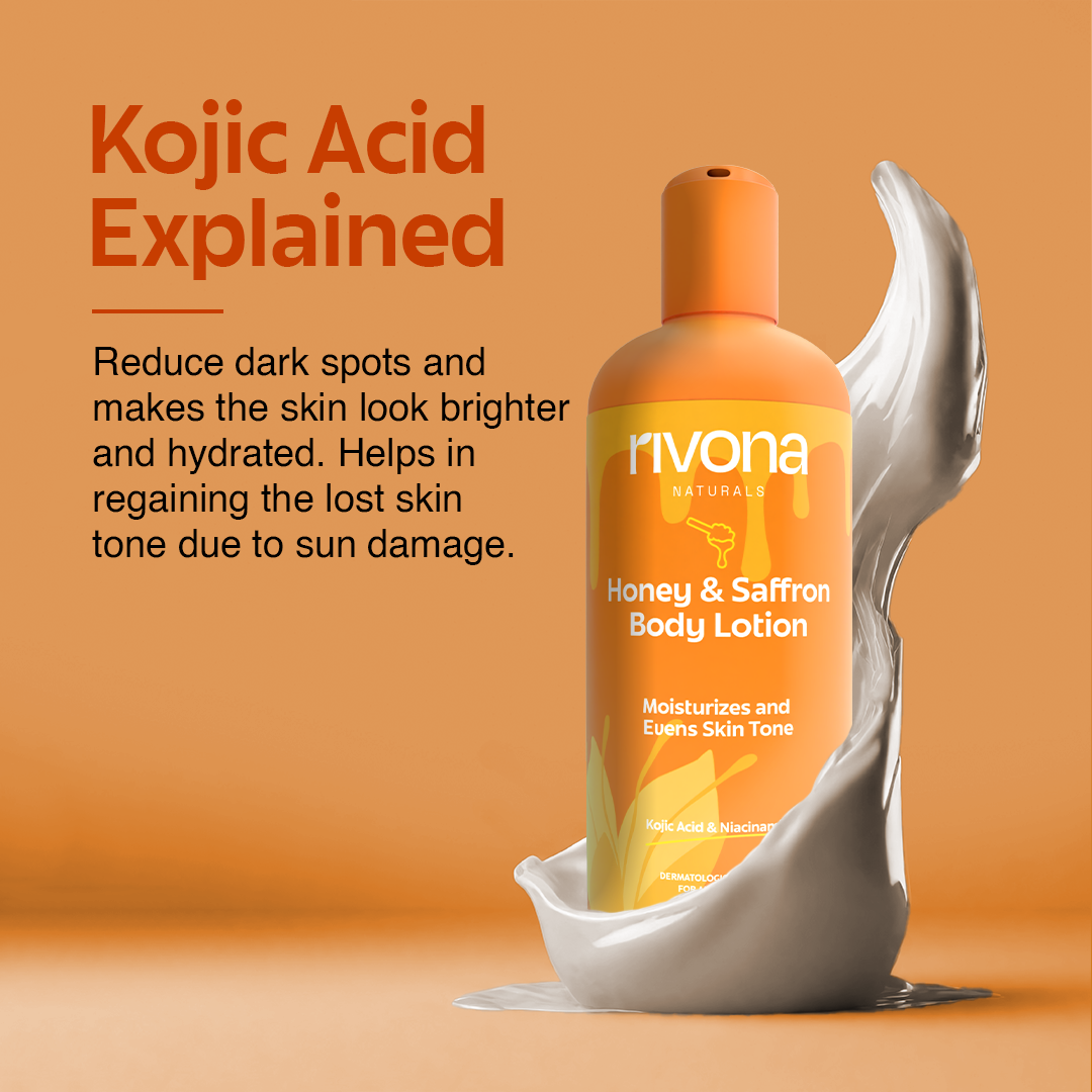 Rivona Honey & Saffron + 2% Kojic Acid Natural Body Lotion 250ml