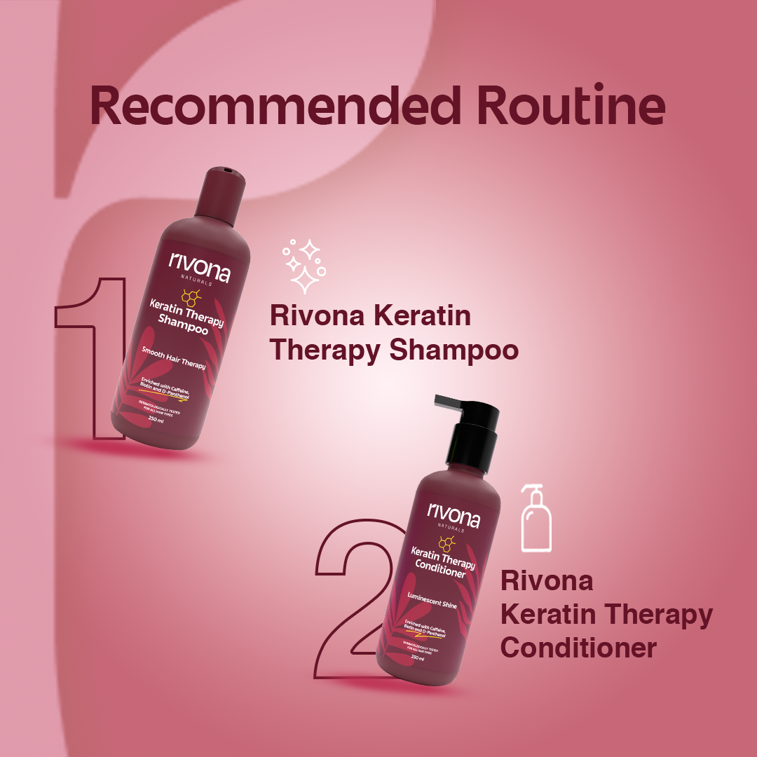 Rivona Keratin Shampoo for Damaged hair Smooth Silky Hair 250ml