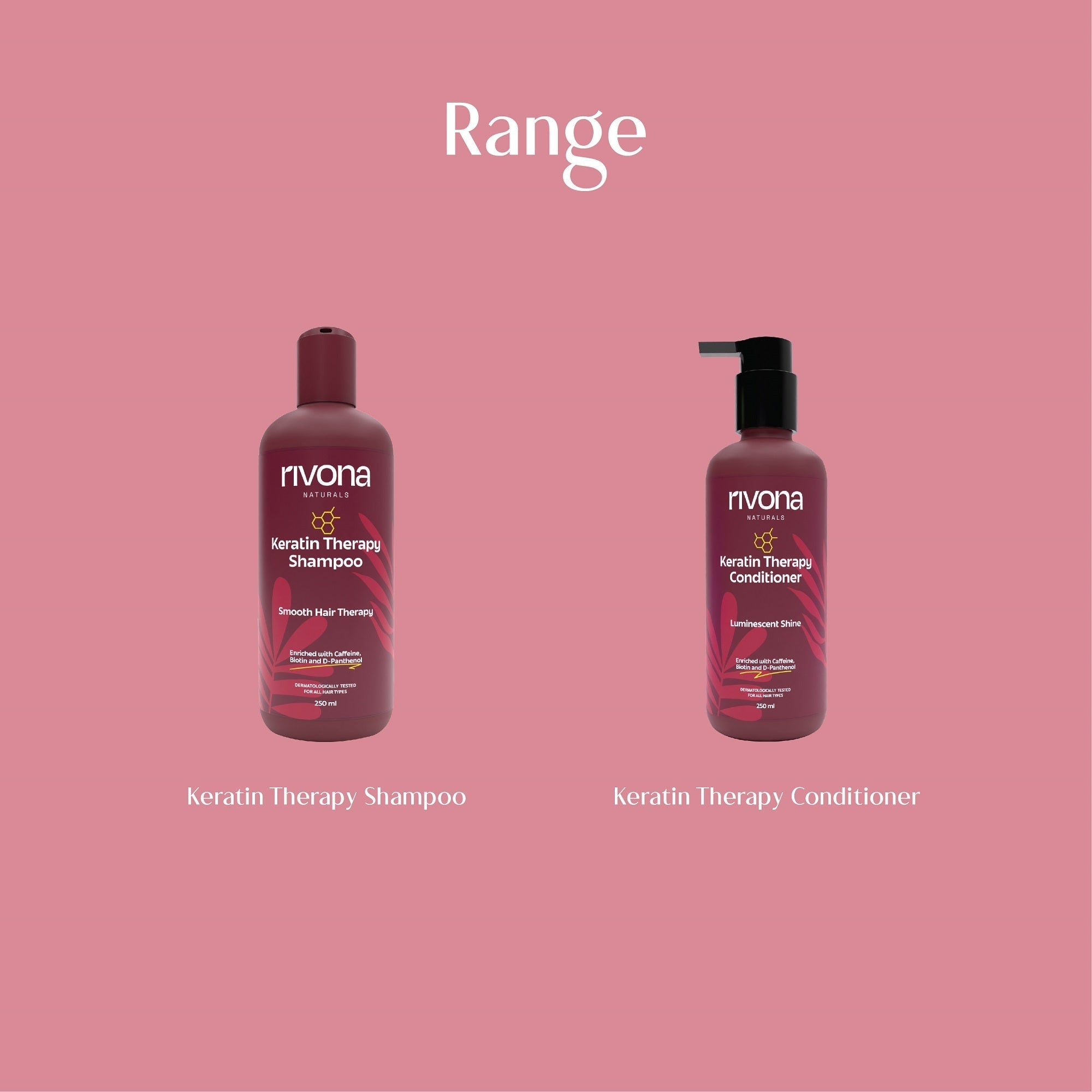 Rivona Keratin Shampoo for Damaged hair Smooth Silky Hair 250ml