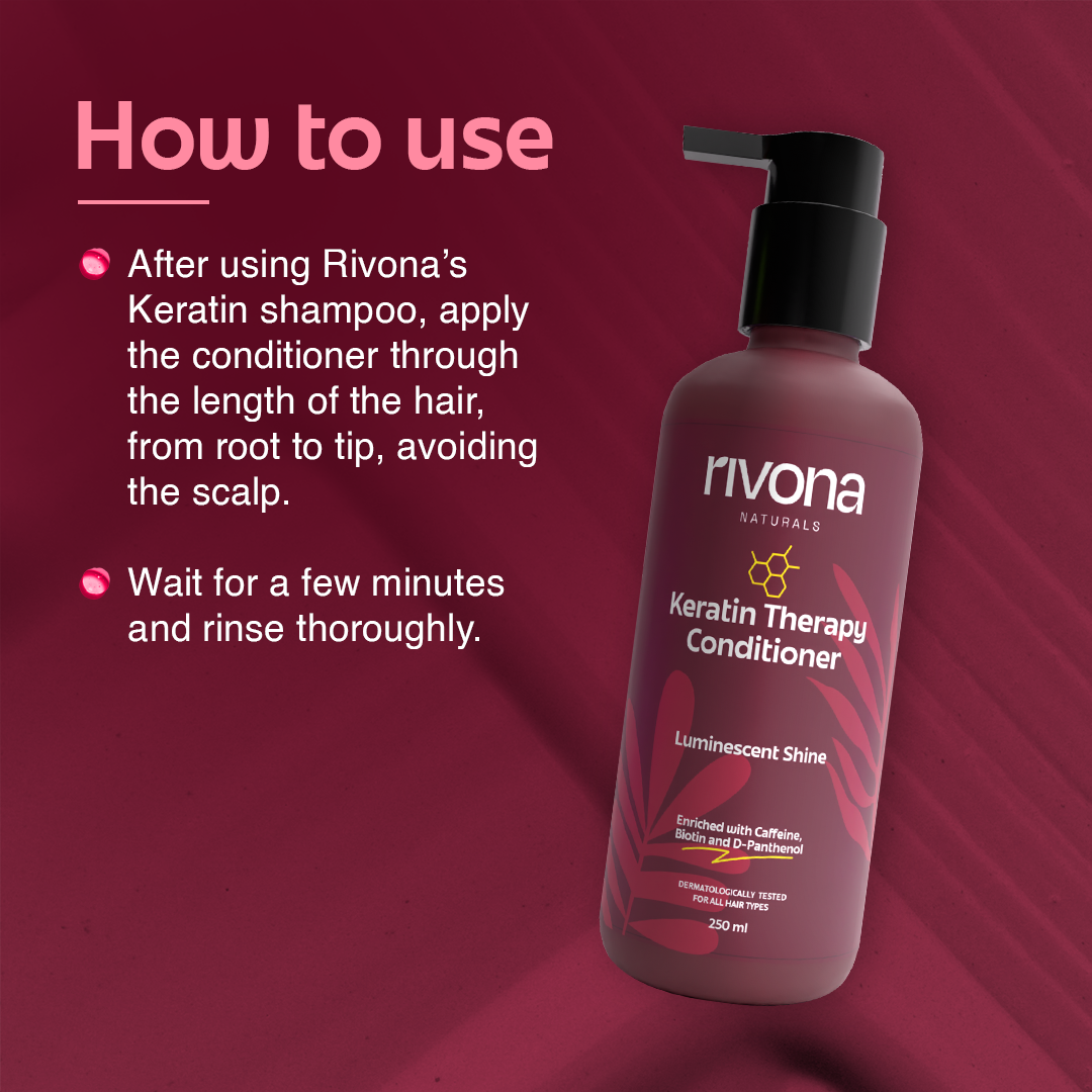 Rivona Keratin Conditioner With Caffeine and Biotin Paraben and Sulphate Free 250ml