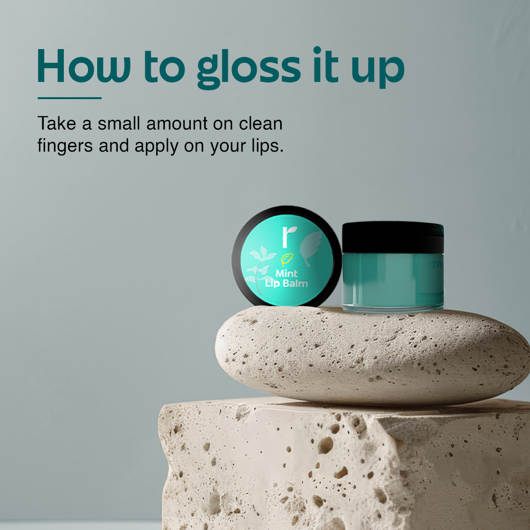 Rivona Mint Lip Balm With Rosemary Oil Heals chapped lips 8 gm