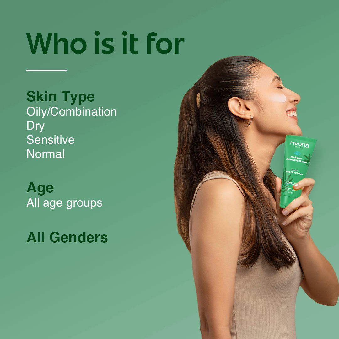 Rivona Makeup Cleansing Butter - Removes SPF and Waterproof Makeup - 100gm