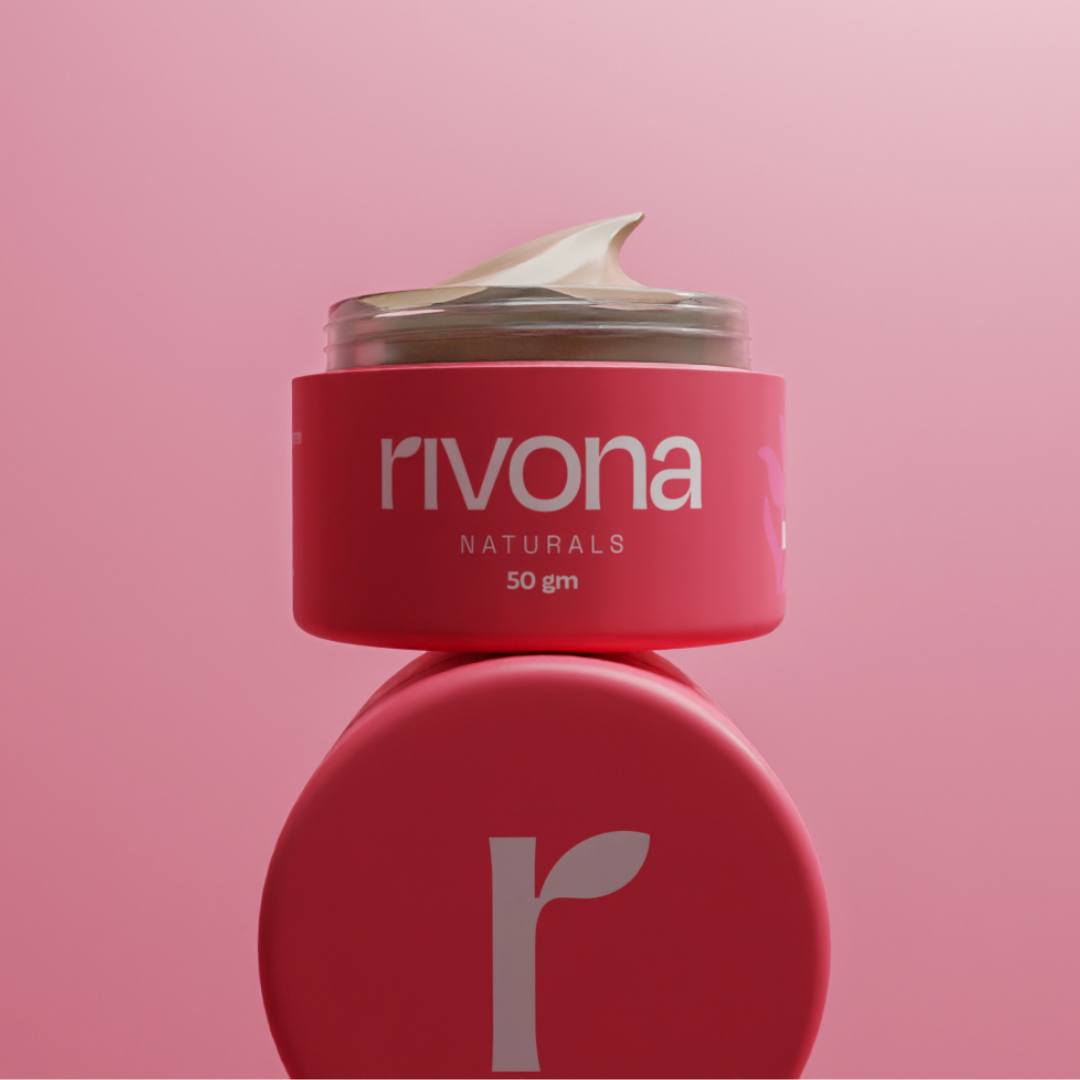 Rivona Pink Brightening Cream - 3in1 foundation finish with Alpha Arbutin for Depigmentation - 50gm