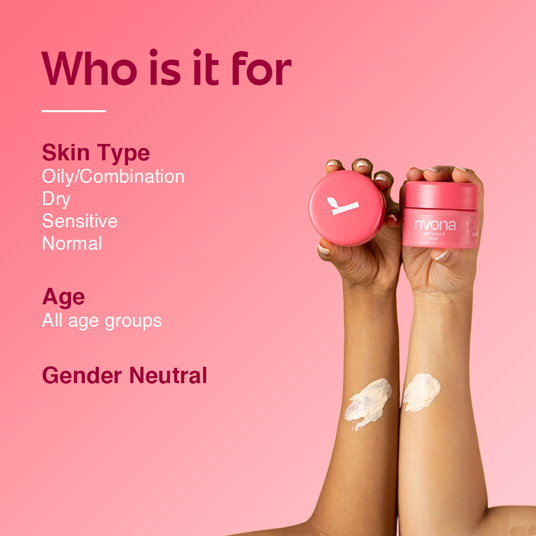 Rivona Pink Brightening Cream - 3in1 foundation finish with Alpha Arbutin for Depigmentation - 50gm