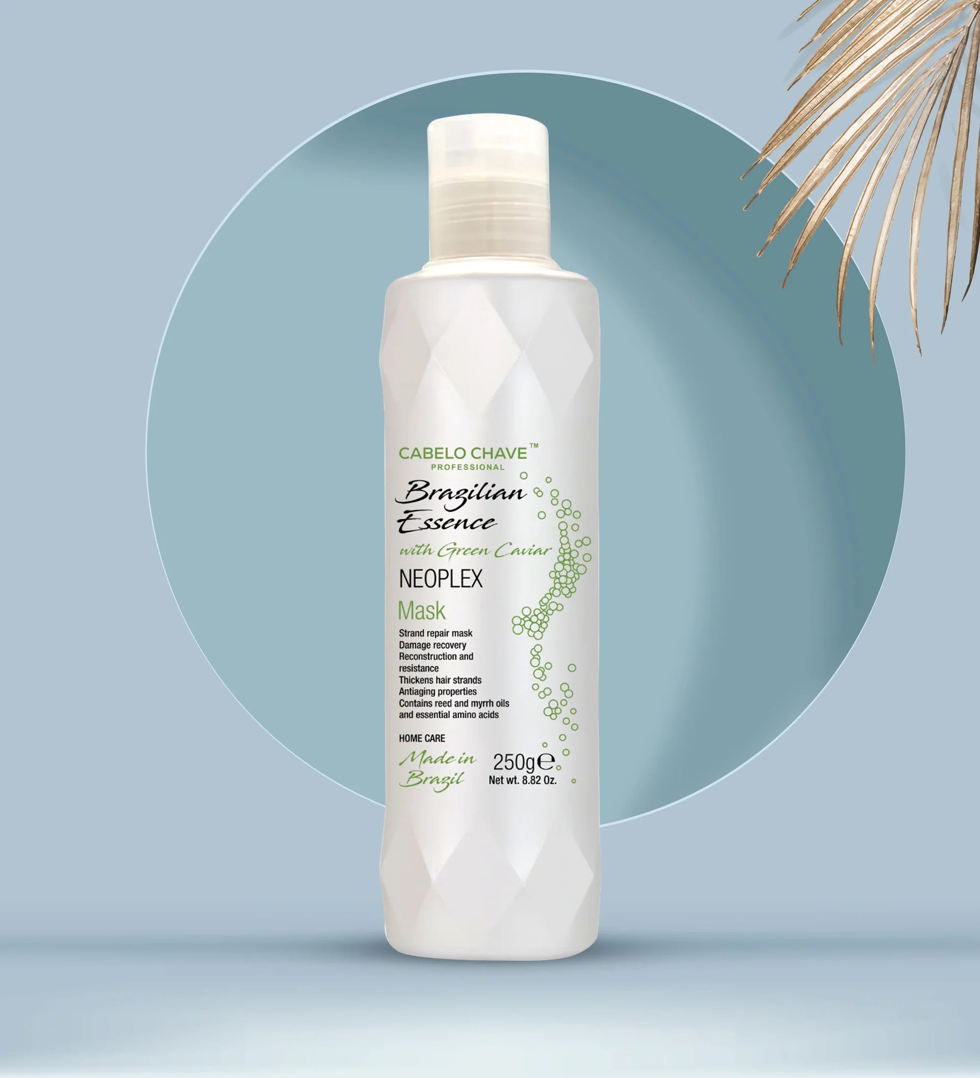 CABELO CHAVE PROFESSIONAL Brazilian Essence With Green Caviar Neoplex Mask 250g CABELO CHAVE PROFESSIONAL