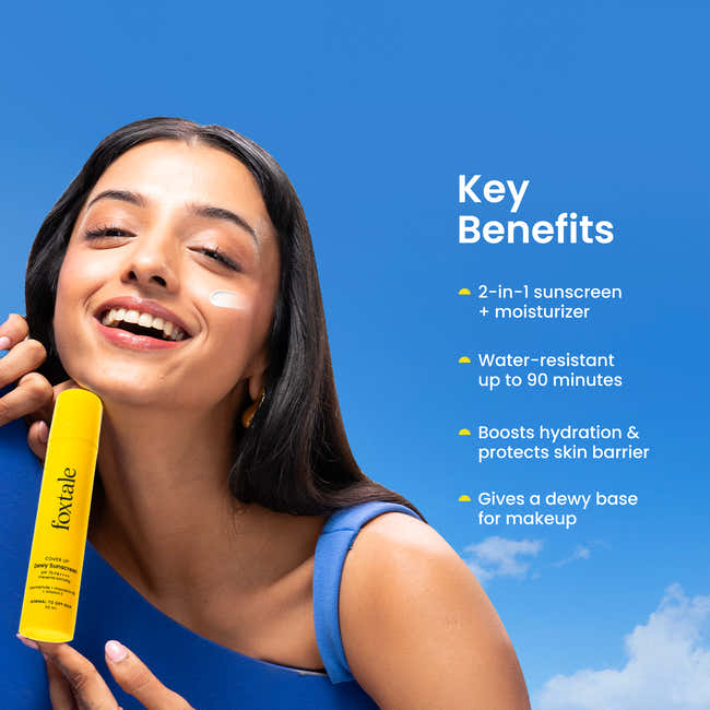 SPF 70 Dewy Finish Sunscreen PA ++++for Dry Skin 50ml FOXTALE