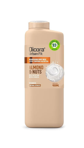 DICORA Urban Fit  Body Milk + Vitamin B (Almond & Nuts) 400ML Lotion