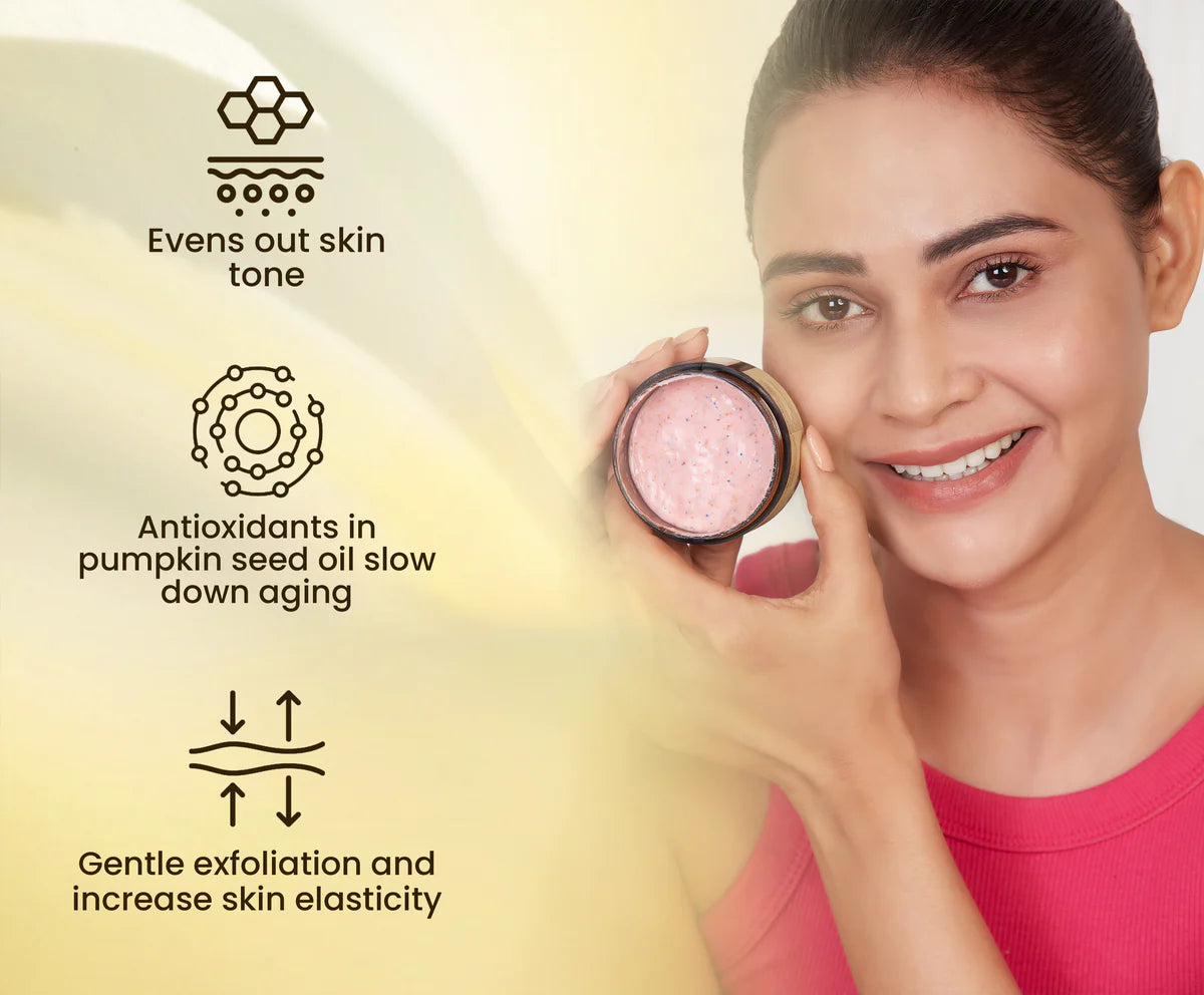 EVARAA ESSENTIAL Fruit Scrub With Essence Of Orange & Grapefruit-50g evaraa