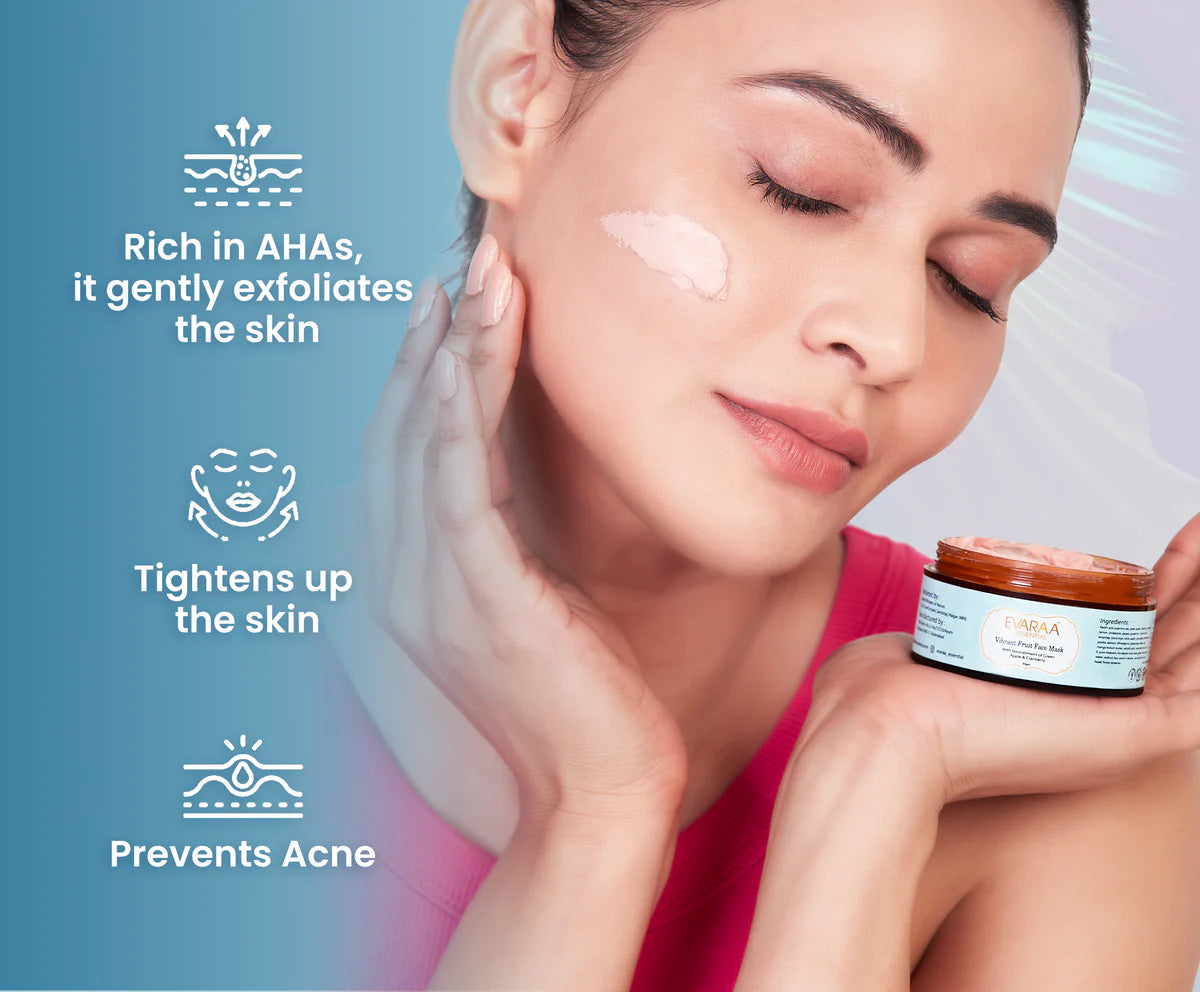 EVARAA ESSENTIAL Vibrant Fruit Face Mask (50g) evaraa