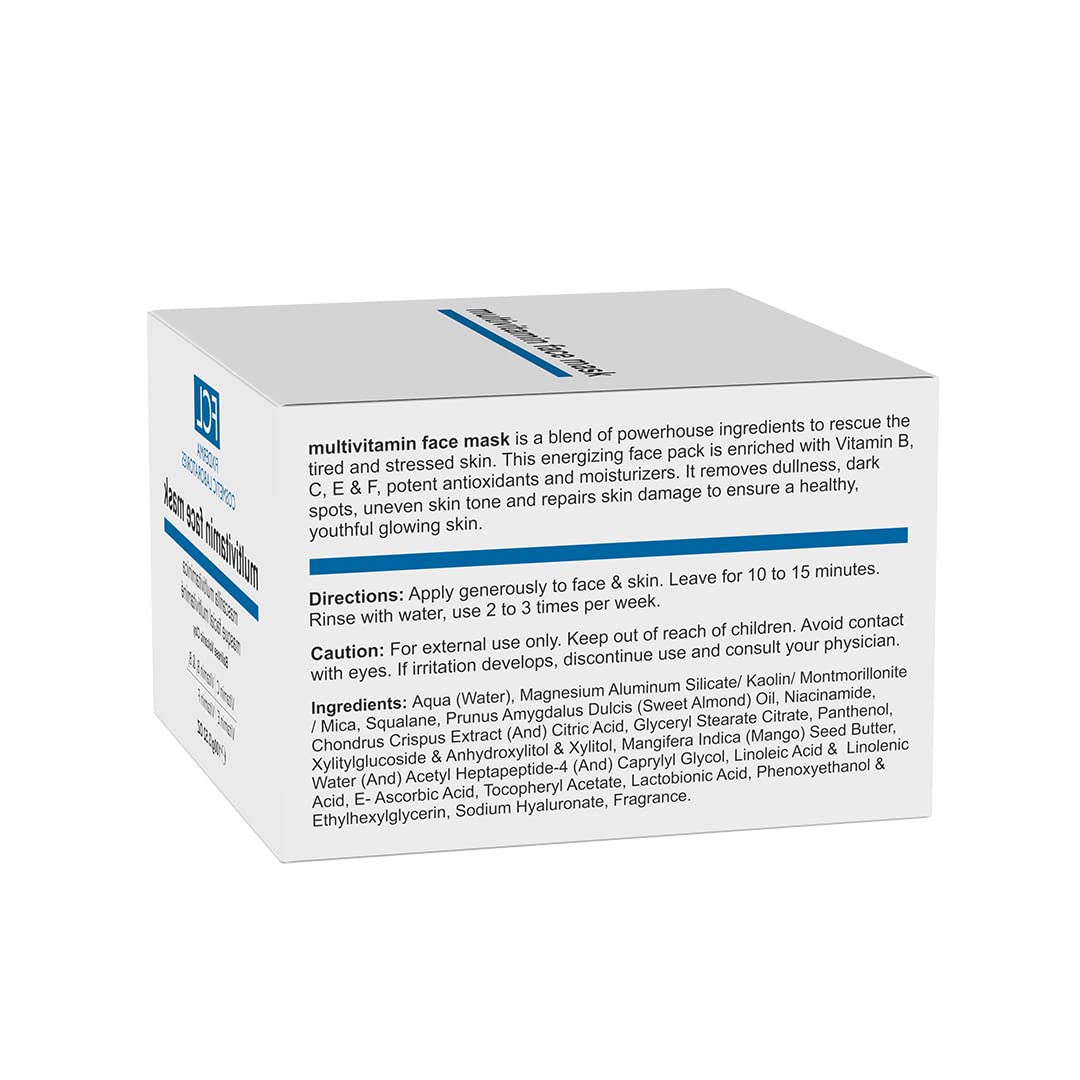 FIXDERMA COSMETIC LABORATORIES Multivitamin Face Mask Enriched With Vitamins|Improves Skin Texture&Dullness|Nourishing Face Mask|Youthful Glowing Skin|Paraben&Sulphate Free-100Gm Fixderma