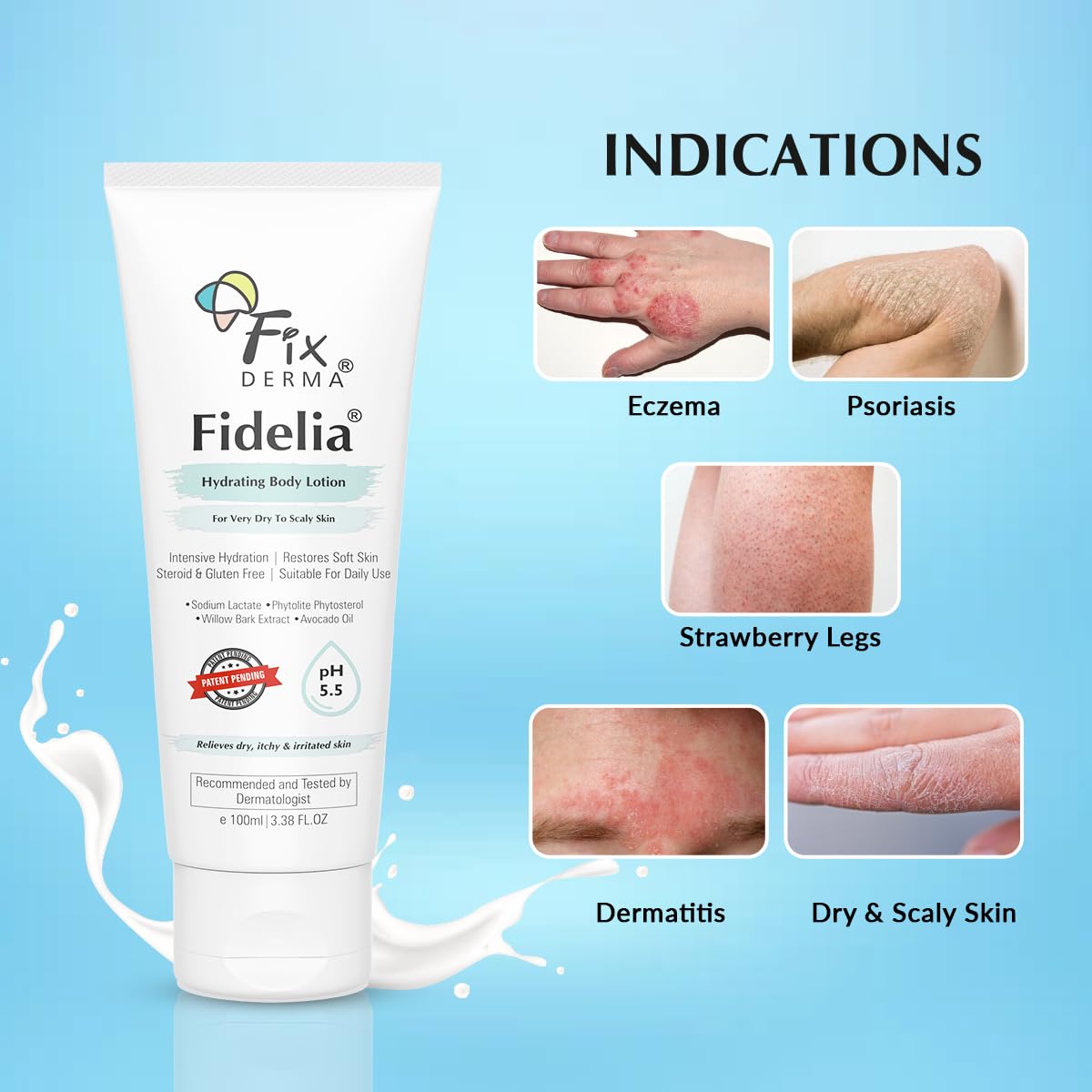 Fixderma Fidelia Hydrating Body Lotion | Moisturizer for face & Body | Body lotion for Winter | Body lotion for Women & Men Hydrating Lotion - 100 ml Fixderma