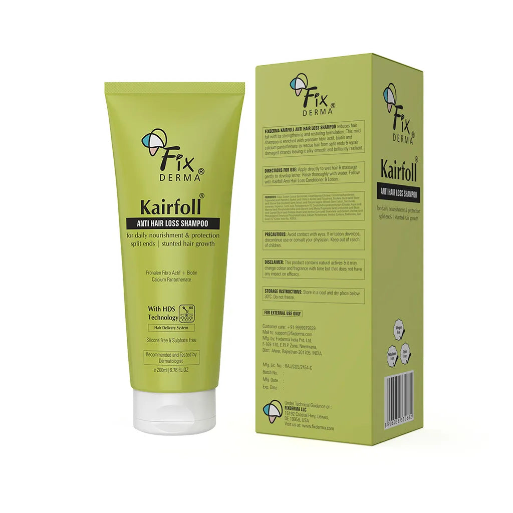 Kairfoll Anti Hair Loss Shampoo | Vital Amino Acids to Revitalize and Promote Hair Growth 200 Ml Fixderma