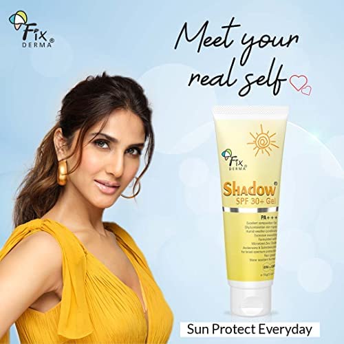 Fixderma Shadow Sunscreen SPF 30+ PA+++ Gel Broad Spectrum Sunscreen For UVA & UVB Protection For All Skin Type| 75gm Fixderma