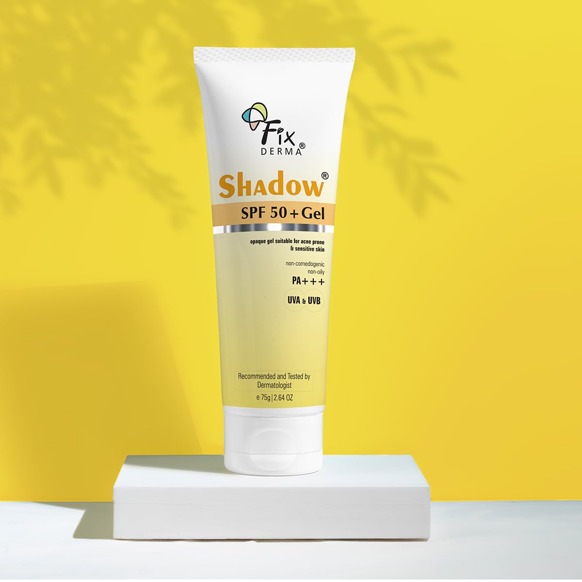Fixderma Shadow Sunscreen SPF 50+ PA+++ Gel Broad Spectrum Sunscreen For UVA & UVB Protection | Sunscreen For Women & Men - 75gm Fixderma