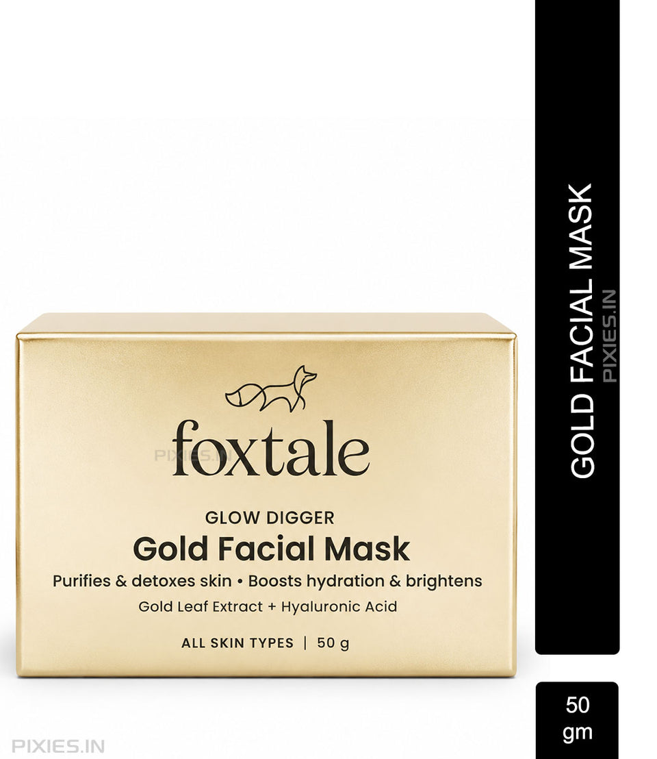 Foxtale Gold Facial Mask with leaf extract |hyaluronic acid |50g FOXTALE