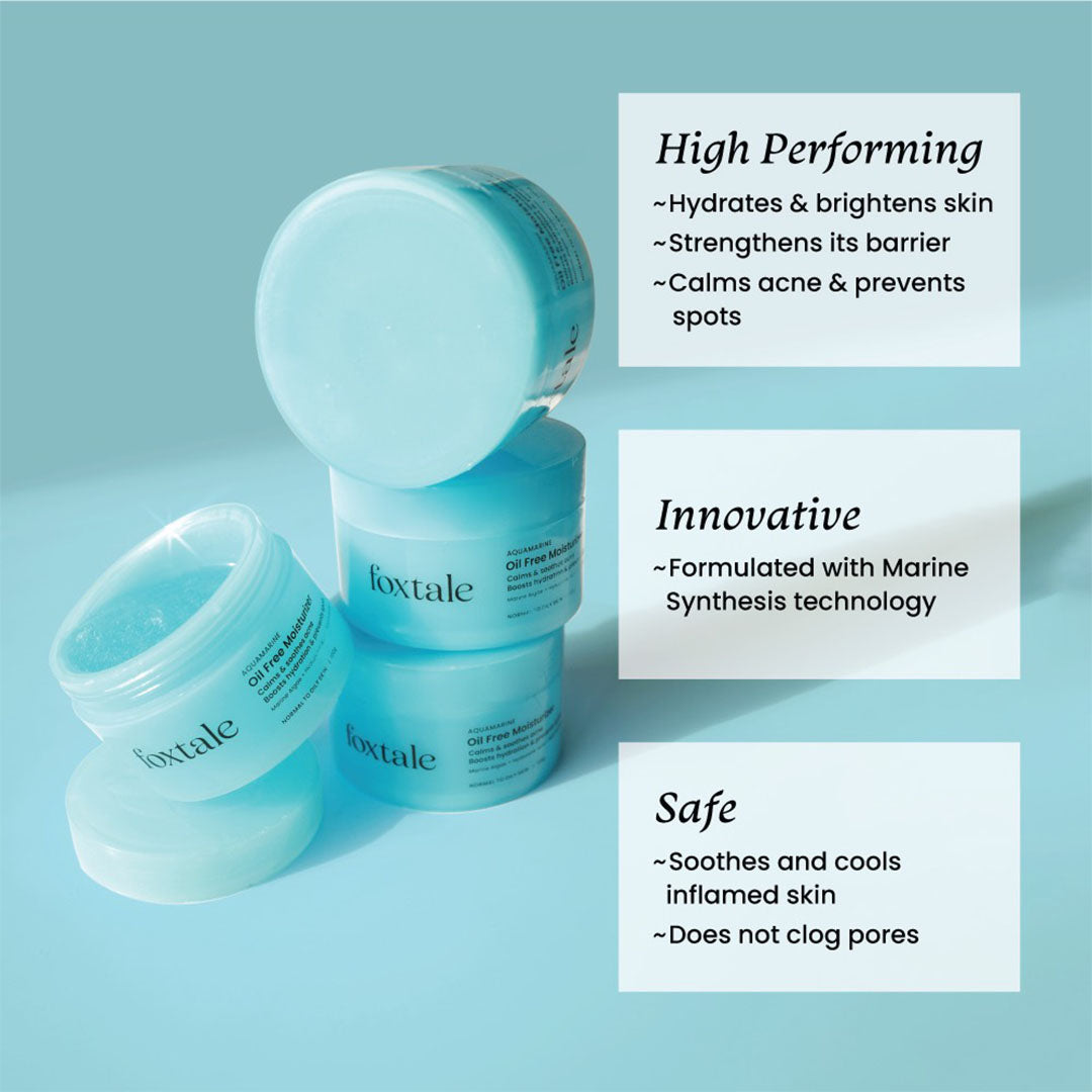 FOXTALE Aquamarine | Oil Free Moisturizer | Normal to Oily Skin 100G FOXTALE