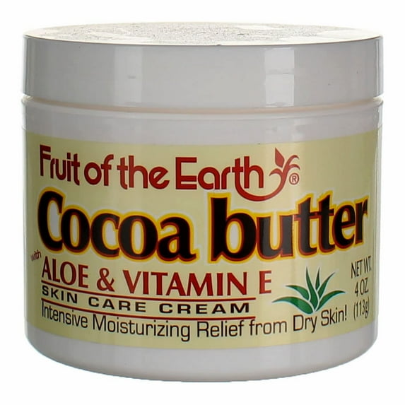 Fruit of the Earth Cocoa Butter with Aloe and Vitamin E Skin Care Cream 4Oz Each X 2 Pieces Fruit Of The Earth