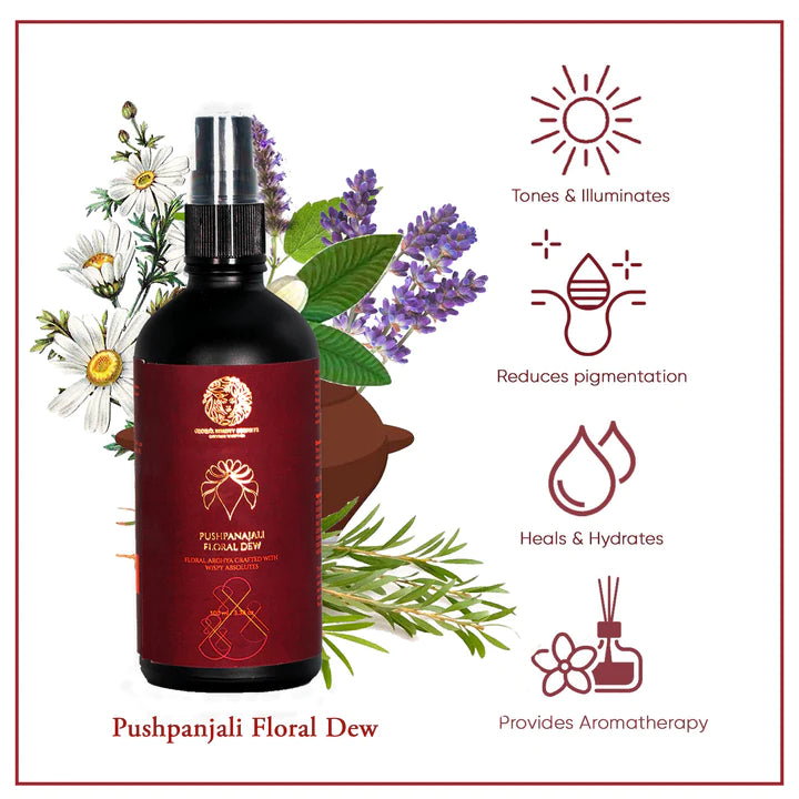GLOBAL BEAUTY SECRETS Pushpanjali Floral Dew  100ml GLOBAL BEAUTY SECRETS