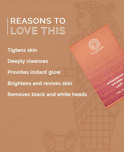 GLOBAL BEAUTY SECRETS  Egyptian Gold Dust Face Masque 100g GLOBAL BEAUTY SECRETS