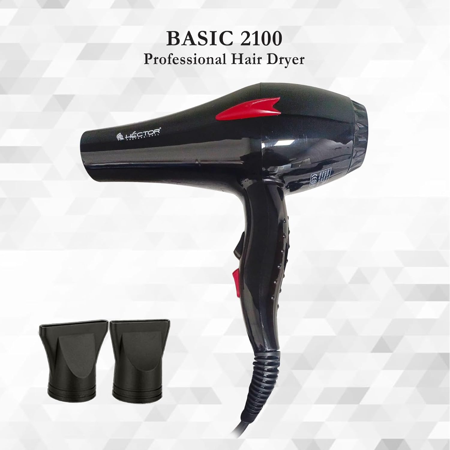 HECTOR Hair Dryer with 2 Nozzels HT-2100 HECTOR