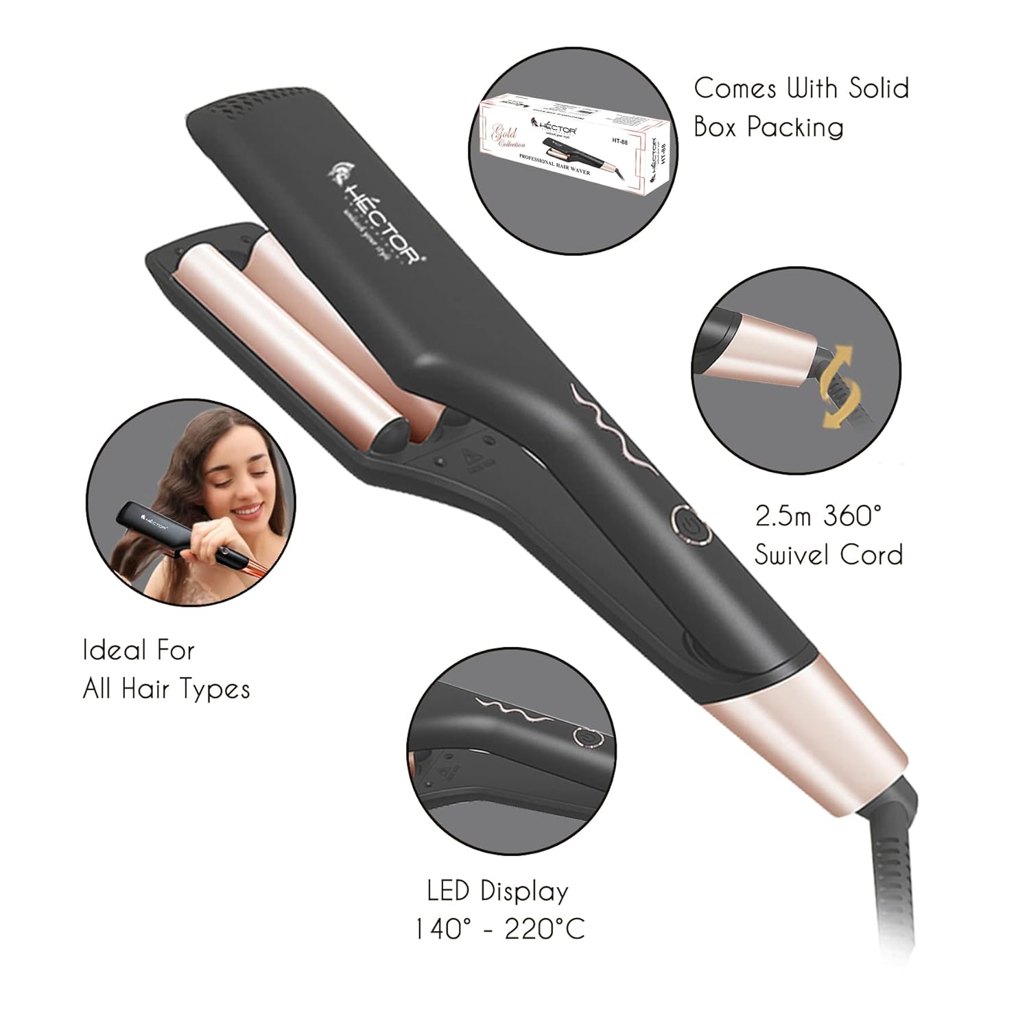 HECTOR Professional Hair Waver HT-HW 88 HECTOR