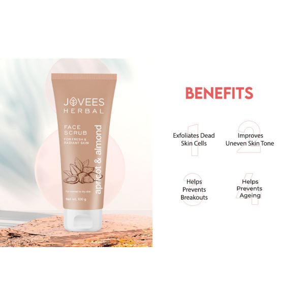 Jovees Apricot & Almond Facial Scrub 100gm Jovees
