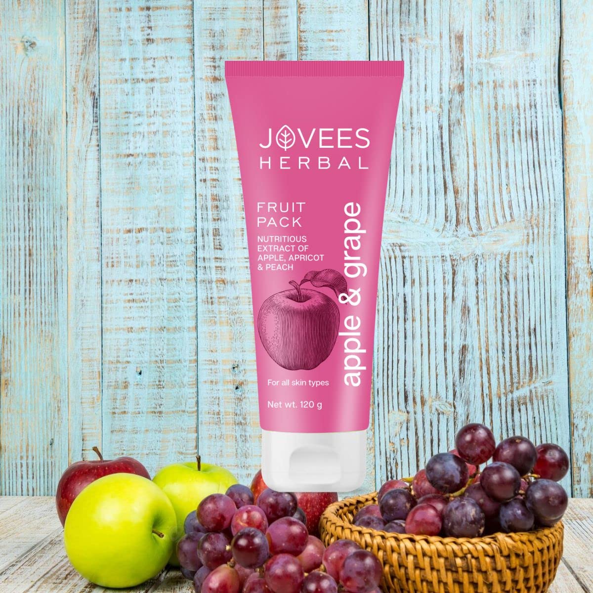 Jovees Apple & Grape Fruit Pack, 120 g Jovees