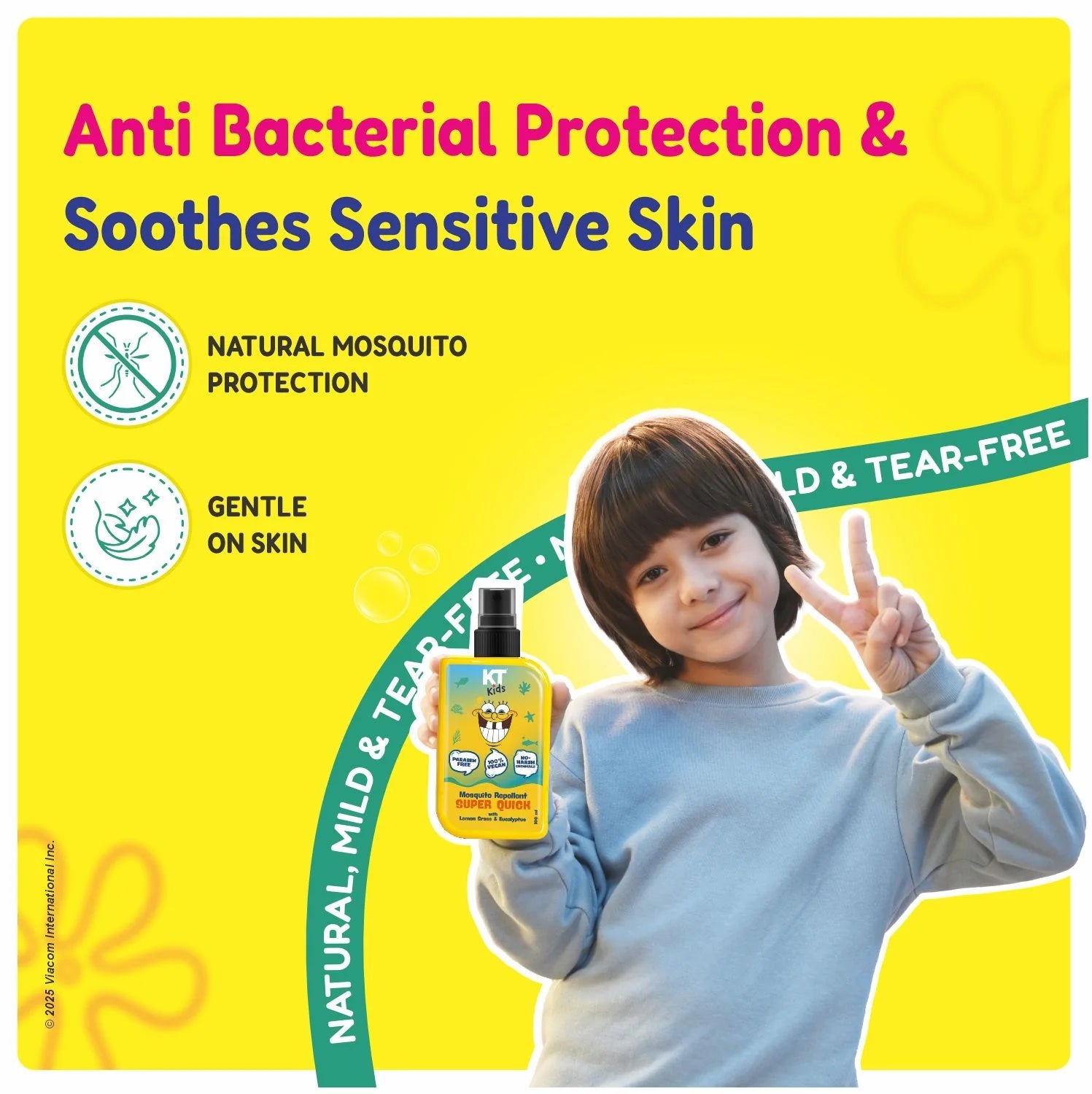Super Quick Mosquito Repellent for Kids (3+ Years) | Natural, Protective & Long-Lasting Care for Boys & Girls | 100ml KT KIDS
