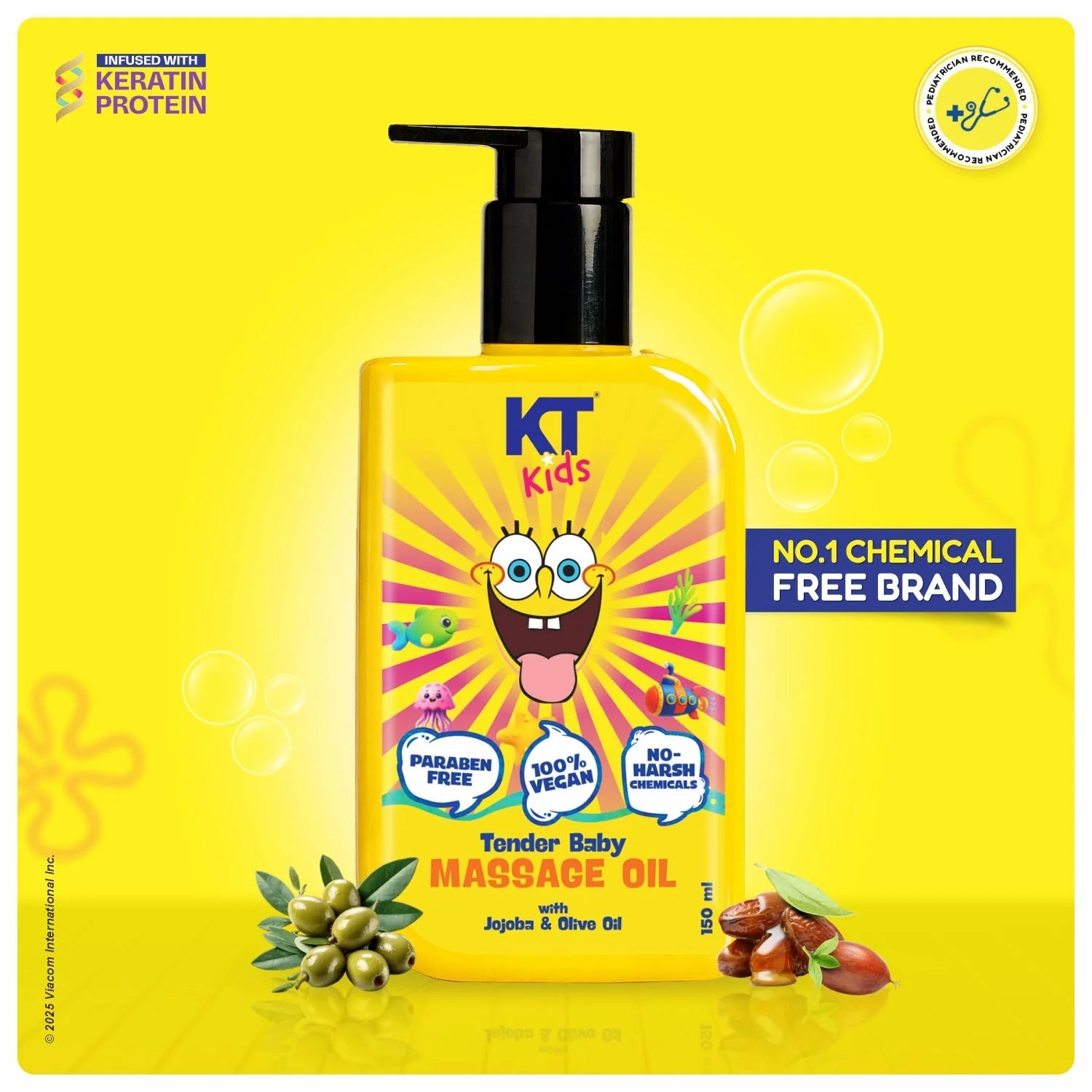 Tender Kids Massage Oil for Boys & Girls (3+ Years) | Soothing, Nourishing & Lightweight Daily Care | 150ml KT KIDS