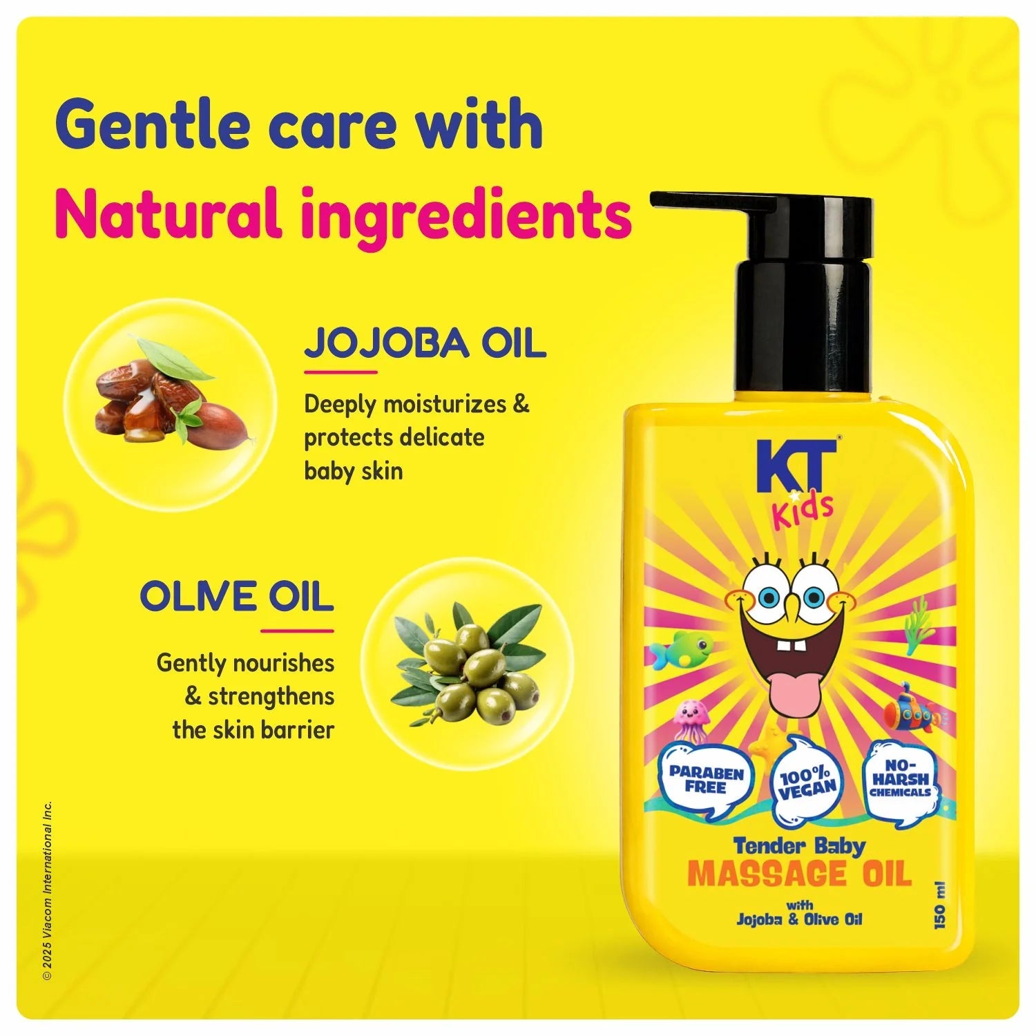 Tender Kids Massage Oil for Boys & Girls (3+ Years) | Soothing, Nourishing & Lightweight Daily Care | 150ml KT KIDS
